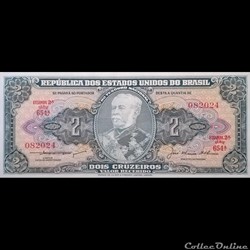 BRESIL - P 157 Ab - 2 CRUZEIROS - 1956 - 1958