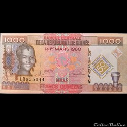 GUINEE - P 43 - 1000 FRANCS - 2010
