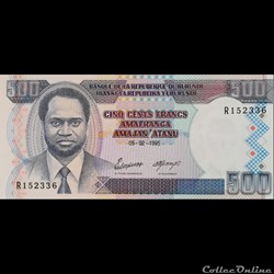 BURUNDI - P 37A - 500 FRANCS 1995