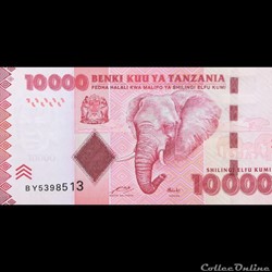 TANZANIE - P 44 A - 10000 SHILINGI - 2010