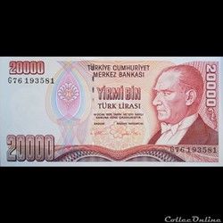 TURQUIE - P 202 - 20.000 LIRA - 1995