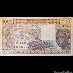 COTE D'IVOIRE - P 107A I - 1000 FRANCS - 1989
