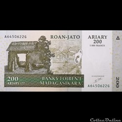 MADAGASCAR - P 87 A - 200 ARIARY - 2004