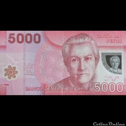 CHILI - P 163 D - 5000 PESOS - 2013