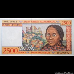 MADAGASCAR - P 81 - 2500 FRANCS - 1998