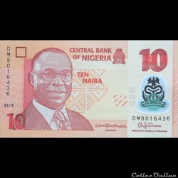 NIGERIA - P 39 I - 10 NAIRA - 2018