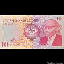 LESOTHO - P 11 - 10 MALOTI - 1990