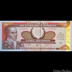 HAITI - P 271 - 20 GOURDES - 2001