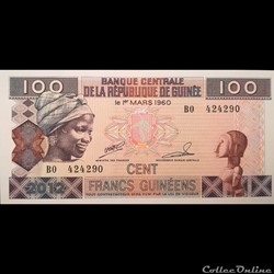GUINEE - P 35 B - 100 FRANCS - 2012