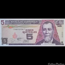 GUATEMALA - P 092 - 5 QUETZALES - 1994