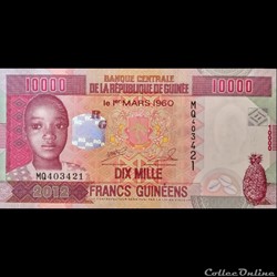GUINEE - P 46 - 10000 FRANCS - 2012
