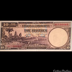 INDOCHINE - P 80 - 10 PIASTRES - 1947