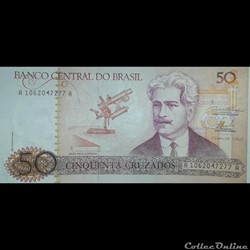 BRESIL - P 210 A - 50 CRUZADOS - 1986