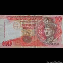 MALAISIE - P 29 - 10 RINGGIT - 1989