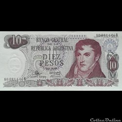 ARGENTINE - P 289 (6) - 10 PESOS - 1973