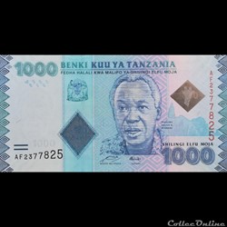 TANZANIE - P 41 - 1000 SHILINGI - 2010