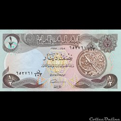 IRAK - P 68 A (2) - 1/2 DINAR - 1985