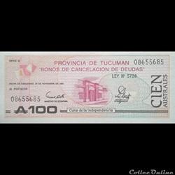 ARGENTINE - P S 2715 - 100 AUSTRALES - 1989