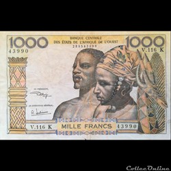 SENEGAL - P 703K K - 1000 FRANCS - 1959/65