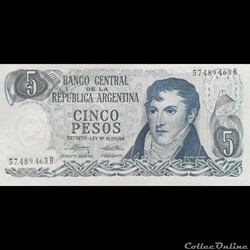 ARGENTINE - P 294 (2) - 5 PESOS - 1974