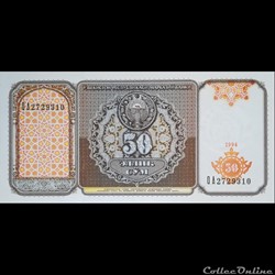 OUZBEKISTAN - P 78 - 50 SUM - 1994