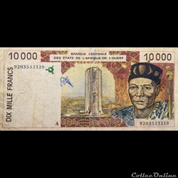 COTE D'IVOIRE - P 114A A - 10000 FRANCS - 1992
