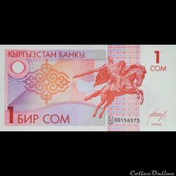 KIRGHIZISTAN - P 04 - 1 SOM - 1993