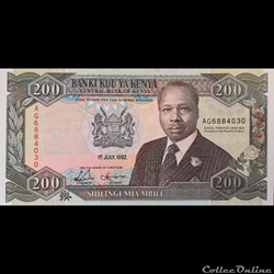 KENYA - P 29 D - 200 SHILLINGS - 1992