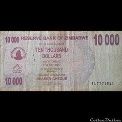 ZIMBABWE - P 46 B - 10000 DOLLARS - 2006
