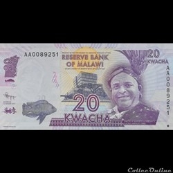 MALAWI - P 57 - 20 KWACHA - 2012