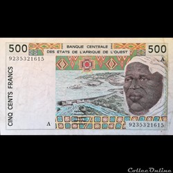COTE D'IVOIRE - P 110A B - 500 FRANCS - 1992