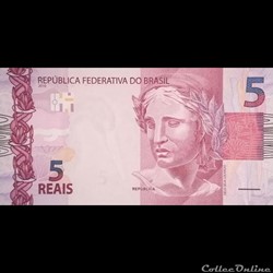 BRESIL - P 253 A - 5 REAIS - 2010