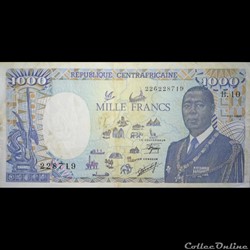REPUBLIQUE CENTRAFRICAINE - P 16 - 1000 FRANCS - 1990