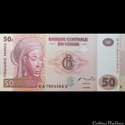 CONGO - P 097 - 50 FRANCS - 2007