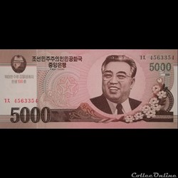 COREE DU NORD - P 75 - 5000 WON - 2012