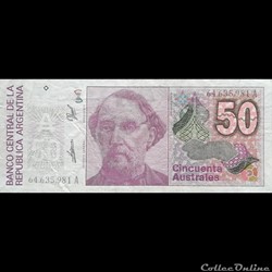 ARGENTINE - P 326 B (3) - 50 AUSTRALES - 1989