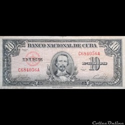 CUBA - P 079 A - 10 PESOS - 1949