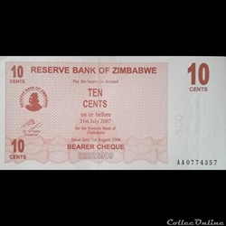 ZIMBABWE - P 35 - 10 CENTS - 2006