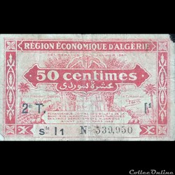 ALGERIE - P 97 - 50 CENTIMES - 1944