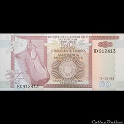 BURUNDI - P 36 A - 50 FRANCS - 1994
