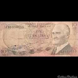 TURQUIE - P 186 - 10 LIRA - 1975