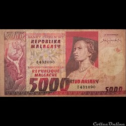 MADAGASCAR - P 66 - 5000 FRANCS - 1974