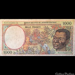 GABON - P 402L A - 1000 FRANCS - 1993