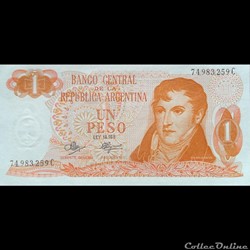 ARGENTINE - P 287 (3) - 1 PESO - 1970-73