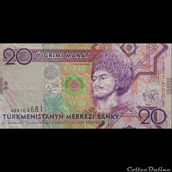 TURKMENISTAN - P 25 - 20 MANAT - 2009