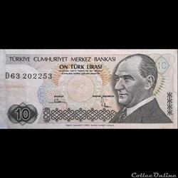 TURQUIE - P 192 B - 10 LIRA - 1979