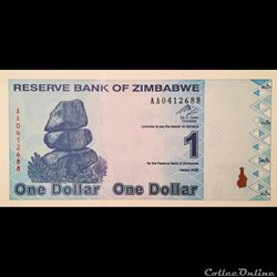 ZIMBABWE - P 92 - 1 DOLLAR - 2009
