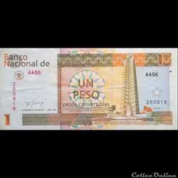 CUBA - P FX 37 - 1 PESO - 1994