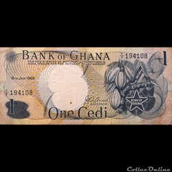 GHANA - P 10 B - 1 CEDI - 1969