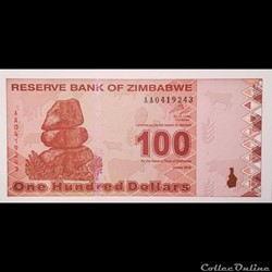 ZIMBABWE - P 97 - 100 DOLLARS - 2009